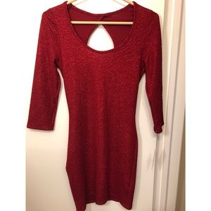 Crece for Heritwine Maternity Red Bodycon Dress